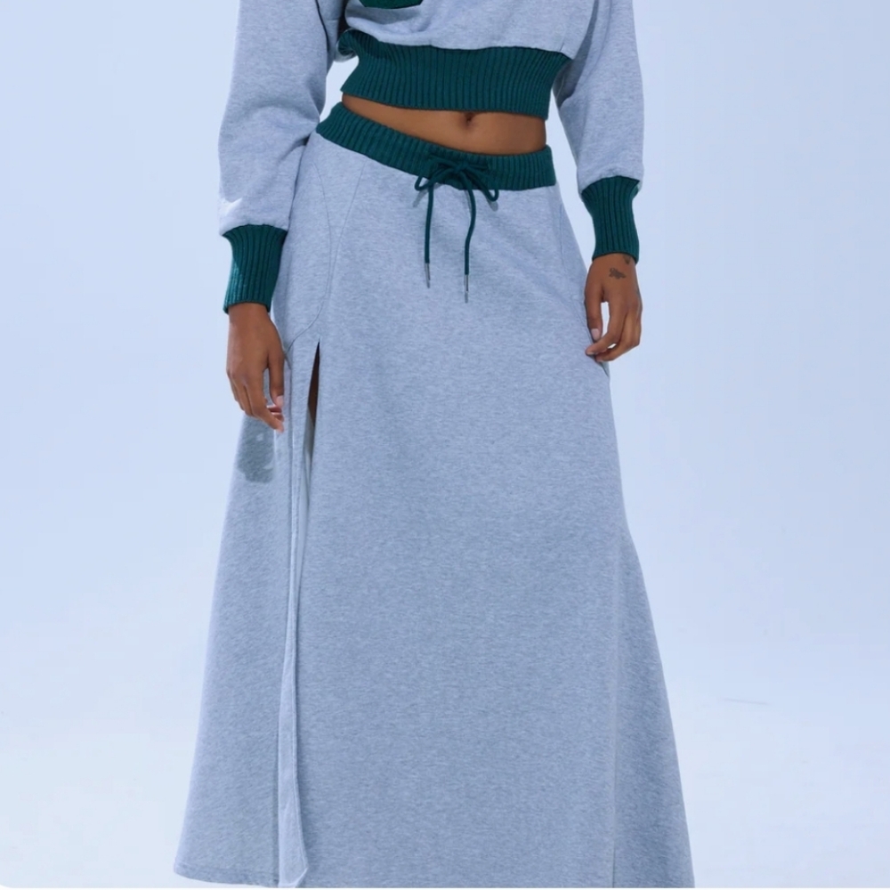 FRENCH TERRY MAXI SKIRT - S